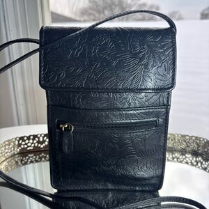 Vintage Purse Great American Leather Works Tooled Crossbody Micro Flap Western